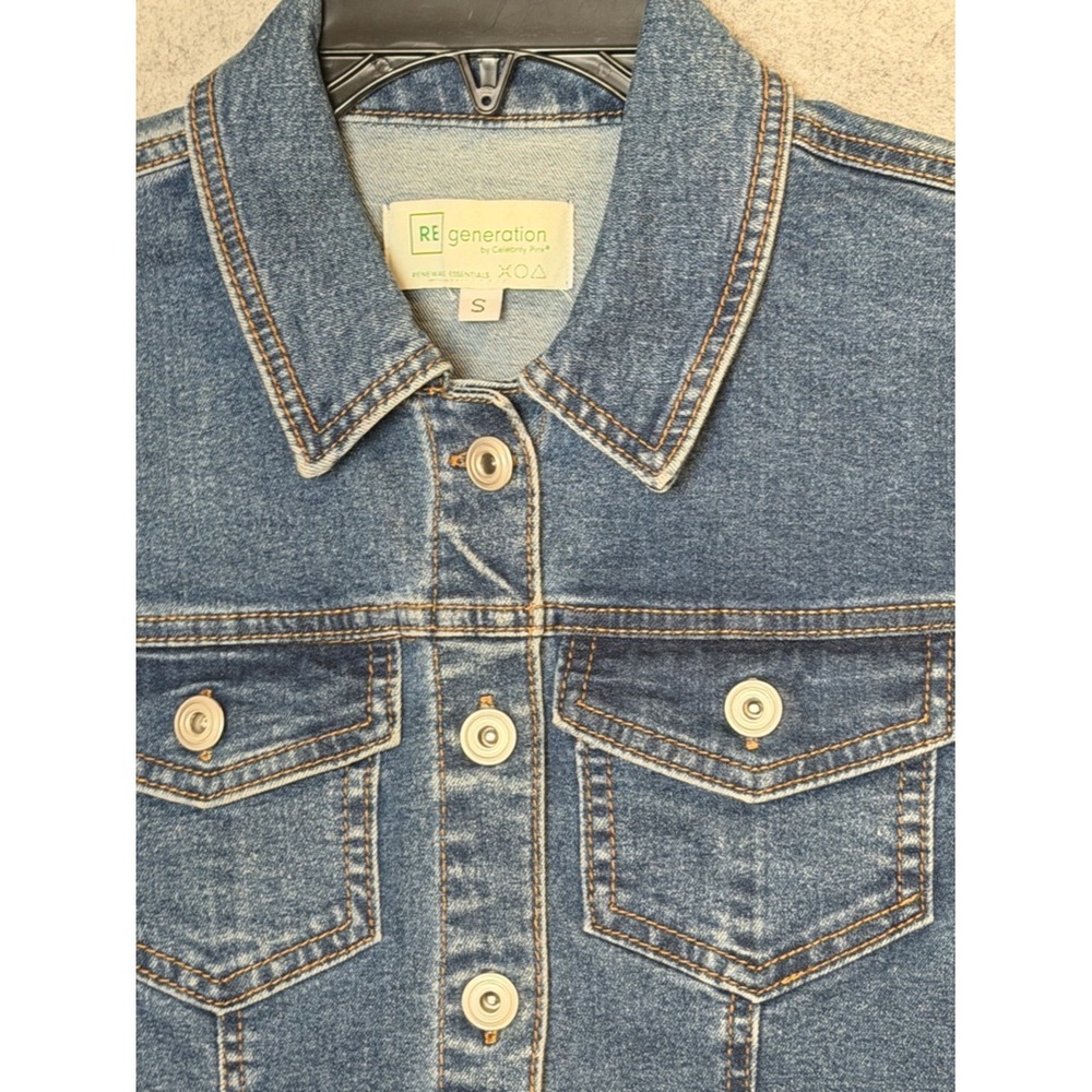REgeneration by Celebrity Pink Dalia Denim Dress Blue Long Sleeve Mini S NEW - Picture 3 of 15
